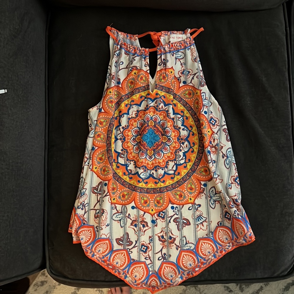 Boho tank top, size Medium